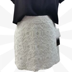 Kensie White Crochet Lace Fully Lined Mini Skirt Size 4 NWT